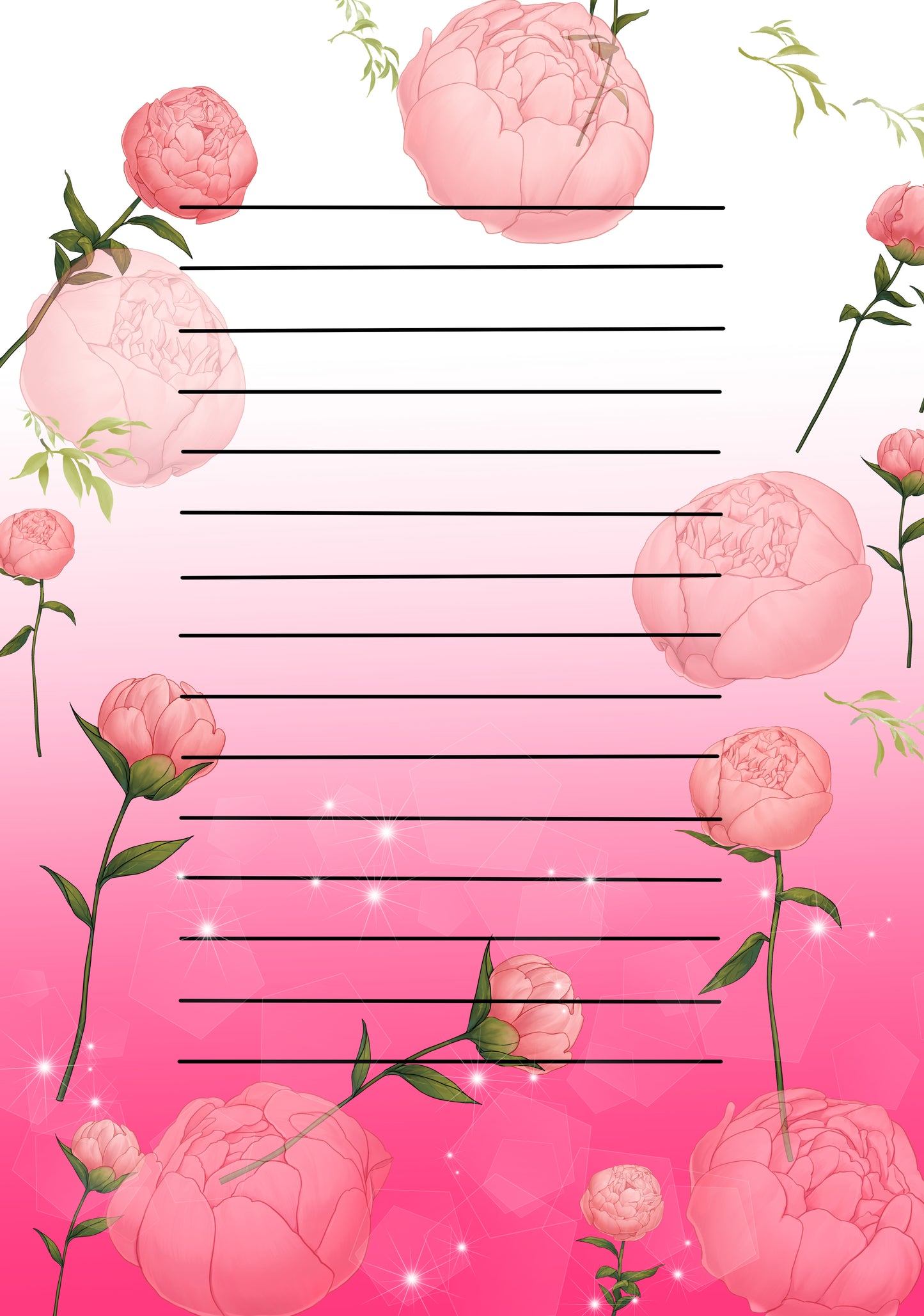 Pink Roses B6 Notepad
