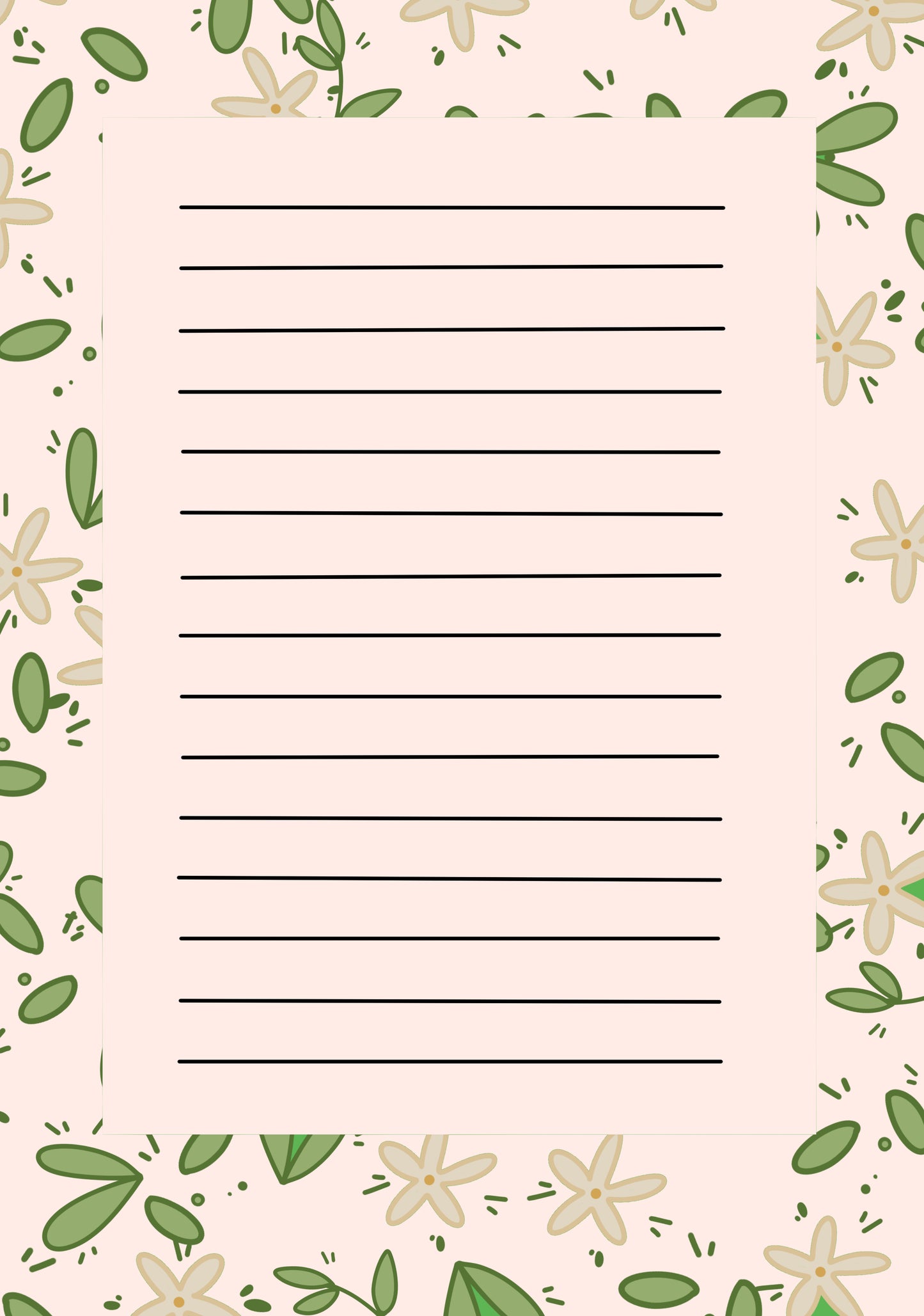 White Flowers and Green Leaves