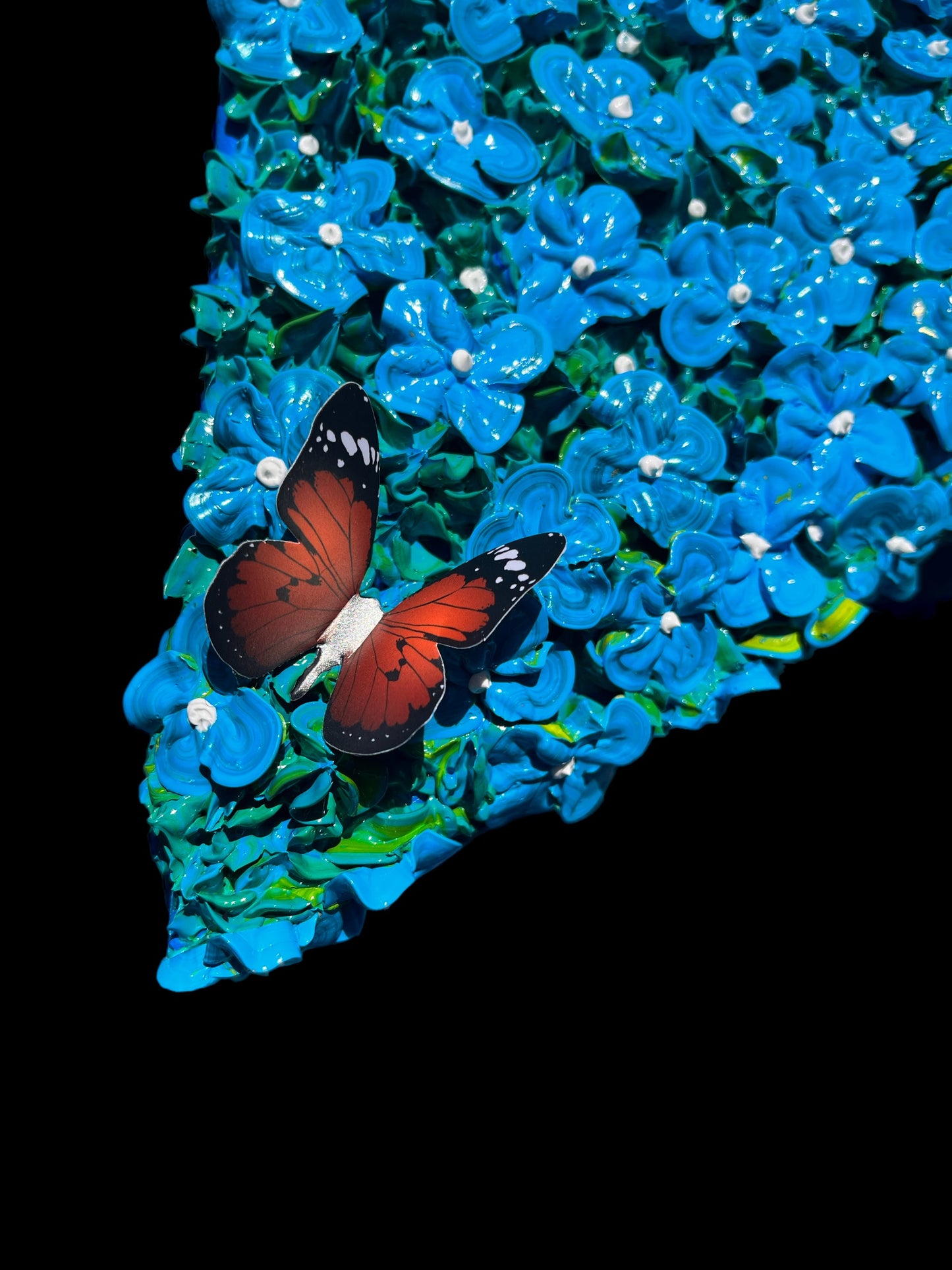 In The Midst of Blue Hydrangeas Field