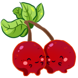 Cutie Fruity Cherries Couple Sticker