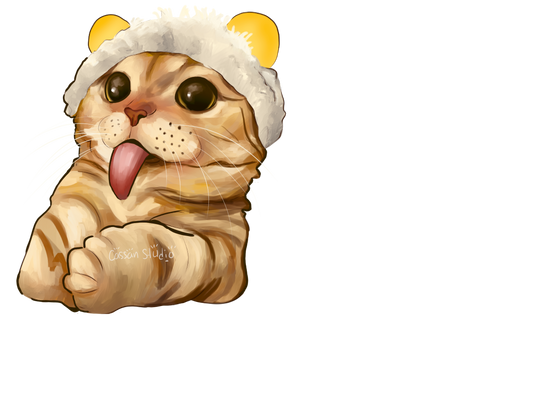 Cutie Silly Kitten (Sticker)